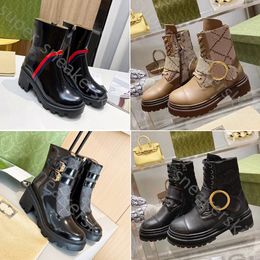 Top Women Martin Boots Designer Boot 2023 Moda tacones altos Tacones gruesos Zapatos de invierno antideslizantes con caja Tamaño 35-42