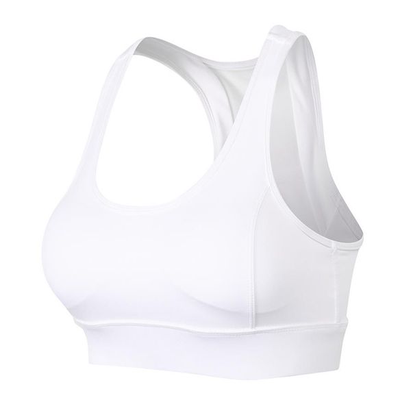 Top femmes entraînement sport soutien-gorge noir yoga costume Quick Dry Fitness Wear couleur blanche 309I