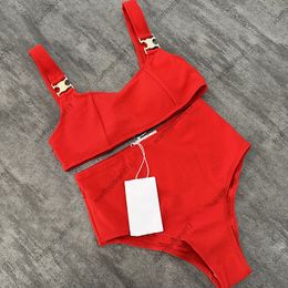 Top dames bikini bikini luxe designer badpak dames luxe cel tweedelig badpak sets meisjes strandkleding zomer merk zwemkleding bkini zwarte kleur