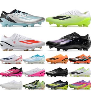 X Crazyfast Speedportal FG Chaussures de football pour hommes Low Crazyrush USA Infinito Nightstrike Chaussures nacrées Blanc Lucid Lemon Outdoor Big Boys Crampons de football Taille 39-45