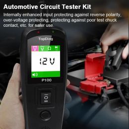Topdiag P100 Car Circuit Circuit Tester Automotive Power Scan-Circuit Circuit Kit 12V 24V Battery Tester Diagnostic Tool