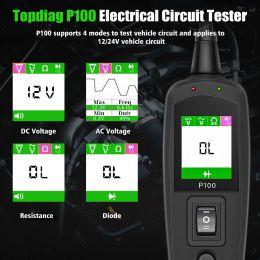 Topdiag P100 elektrische circuittester Power Scan OBD2 batterijtester OBD CAR DIAGNOSTISCHE AUTO REPARATION Tools