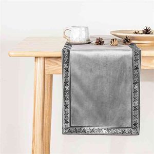 Topfinel Géométrique Table Runners Moderne Luxe Lit Runner Tissu Rectangle Décoration De Salle À Manger Pour La Fête De Mariage Bureau À Domicile 210628