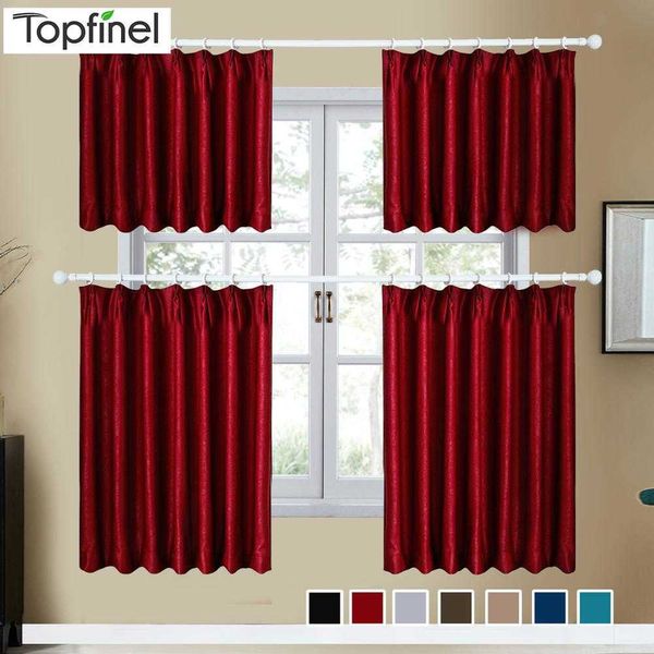 Topfinel Velvet Cortinas cortas para sala de estar Cocina Puerta Panel de ventana Cortinas Cortinas Color sólido Divisor Decoración para el hogar 210712