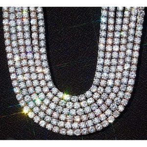 Topgrillz 5 mm Iced Out Bling Aaa Zircon 1 Row Tennis Chain Collier Men Hip Hop Jewelry Dropshipping