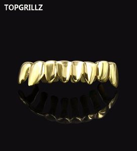 Topgrillz hiphop grillz gouden kleur vergulde druppelstijl tanden grill gevormde bodemtand grills body sieraden4131882