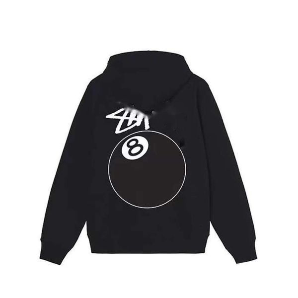 TopHoodie Designer Sweat-shirt à capuche de haute qualité pour hommes et femmes Noir Numéro 8 Manches longues Manteau en coton ample Dice Sweat à capuche Hip Hop Street Vêtements classiques