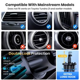 Topk Universal Car Telefoonhouder Gravity Autohouder voor telefoon in auto Air Vent Clip Mount Smartphone Holder