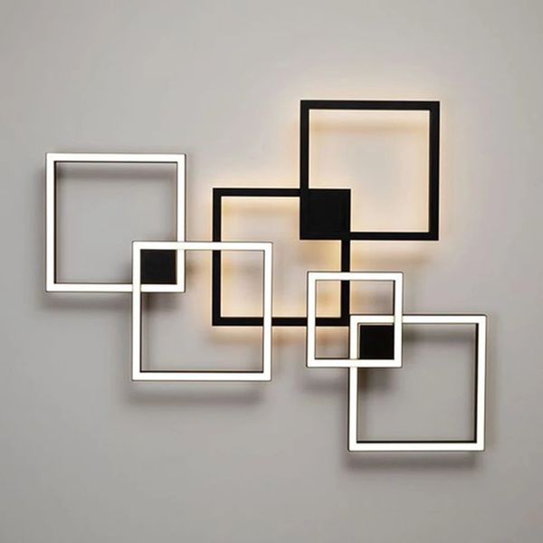 Lámpara decorativa Topoch, combinación libre de pared, candelabro creativo, accesorio de iluminación para salón, sala de estar, dormitorio, negro/blanco, 100-240V