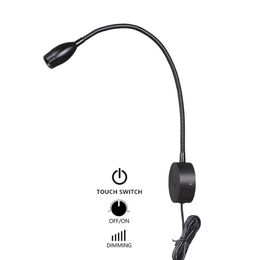 TOPOCH LED LEZING LAMP MET PLUG IN TOUCH DIMMER Muurverlichting Verstelbare Opbouwblaadjes Verlichting voor Slaapkamer Neffen AC100-240V EU US UK JP