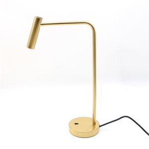 Topoch Stand Lampe de bureau LED Lampe de table Interrupteur à bascule Tête rotative en aluminium Lampes de lecture EU/US Plug AC85-265V 3W Blanc chaud 3000K