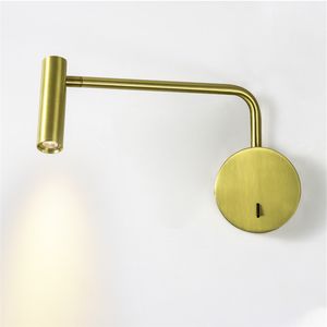 Topoch Swing Arm Wall Sconces Lamp Hardwired AC100-240V Industrial Spotlight voor woonkamer Slaapkamer Schakel op Warm Wit 3000K