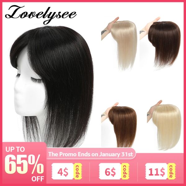 Toppers 100% cheveux humains Remy lisses couleur naturelle postiche fausse base en soie à clipser pour femmes aux cheveux clairsemés