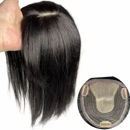 Toppers Anemone Lace Base Echt haar Toppers Braziliaanse natuurlijke haarstukje Clip-in extensie voor haarvolume NonRemy Machine