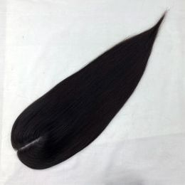 Toppers Aangepaste maagdelijk Human Hair Silk Top geïnjecteerd huidbasistopee