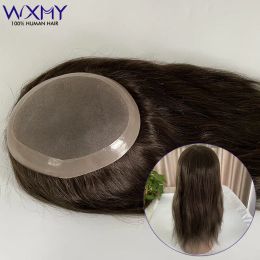 Toppers Fine Mono con PU Base Women Sistemas de topper de cabello liso para mujeres 100% Remy Peluces para el cabello humano para la mujer Cañas