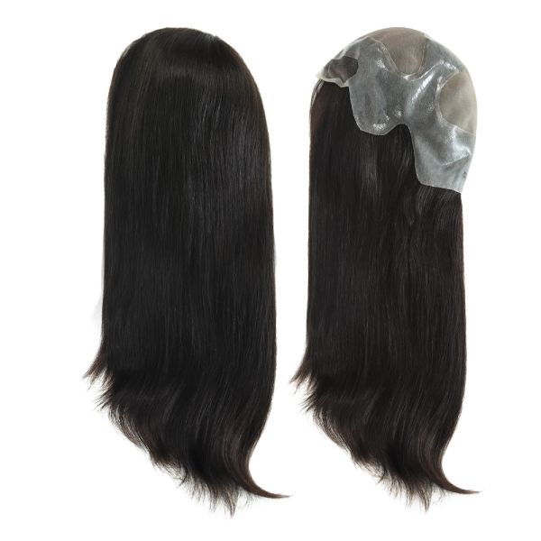 Toppers GLORYHAIR MW46 femmes cheveux Topper Injection Poly dentelle chinois cuticule Remy cheveux pièces pour les femmes livraison directe