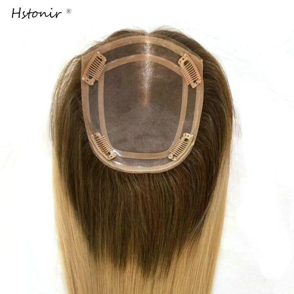 Toppers Hstonir European Remy Hair Topper Human Pliée humain Toupee Hair Pad for Women Wig Accessoires de cheveux 100% naturels pour Lady TP04