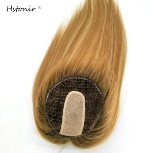 Toppers Hstonir Silk Fishnet Topper European Remy Hair Piece Network Silk Toupee Lady Hair Natural Looking Swep Silk Wig TP27