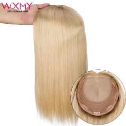 Toppers Toppers de cabello judío para mujeres, adorno de cabello humano liso de 1620 pulgadas con extensiones de cabello con Clip, 7x8, peluquín para mujeres, aspecto Natural