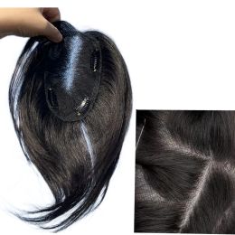 Toppers de cabello humano con encaje suizo Invisible, parte naturalmente libre, Clip en postizos para mujeres, volumen suave para pérdida de cabello