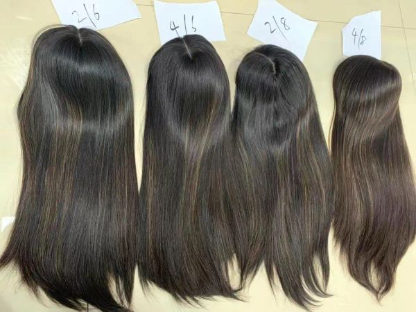 Toppers nouveau Stock 8*8 taille haute qualité européenne cheveux Toppers soie haut cheveux pièces pour les femmes blanches