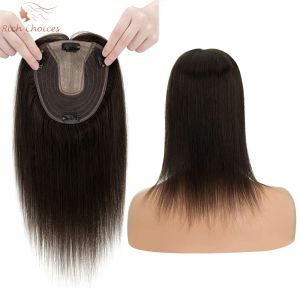 Toppers Rich Choices 13x15 cm Toppers de cheveux humains dentelle base en soie femmes postiches pince dans les extensions de cheveux perruque naturelle pour le volume des cheveux