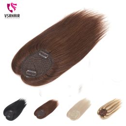 Toppers VSR 14 pulgadas de largo Toppers para mujeres 100% extensiones de cabello humano Clipin de una pieza Color piano Clips rubios Topper de cabello humano