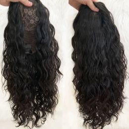 Toppers golvende maagdelijk haar joodse vrouwen 8x8 zijden base joodse topper pruik clips in haarstukken voor joodse koosjer sheitel natuurlijke kleur