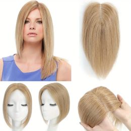 Toppers Femmes Cheveux Topper Respirant Vrai Cheveux Humains Perruque Blonde Fait À La Main Perruque En Dentelle Clips Naturels Dans Topper Extensions De Cheveux Bouclés