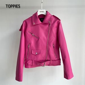 Toppies Leather Jacket Spring herfst Vrouwen Faux Lederen jas Zipper Biker -jas vrouwelijk casual outswear 210916