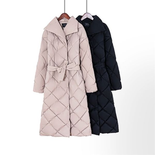 Toppies abrigo de invierno para mujer Parkas más gruesas y cálidas a cuadros burbuja chaqueta acolchada coreana prendas de vestir de moda 211018