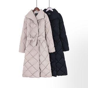 Toppies hiver long manteau femmes parkas épais manteau à bulles à carreaux chaud coréen Puffer veste mode outwear 201019