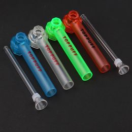 Toppuff Top Bladerdeeg Acryl Bong Draagbare Schroef-On Water Pipe Glass Roken Tabak Kruidhouder Instant Schroef op Hookah