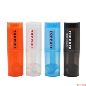 Toppuff bovenste trek voor reisglazen bongs met fles 178 mm olieverbrander bongs acryl plastic rookwater waterpoel shisha pijpen dhl