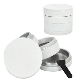 Toppuff White en aluminium en aluminium en métal Grider d'herbe à tabac avec conception adaptée à la peau 50 mm 4 pièces en métal fumeurs Grinders 9147201