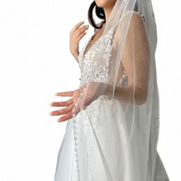 Topqueen Elegant Champagne Veil Spark Perle Crystal Edge Bridal Veil 100% Handmade Wedding Party Party personnalisable V179 V9Q2 #