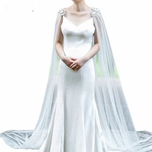 TopQueen G21 Bruidsjaalgewaad Nieuwe Kaap Veil Tulle Wraps Lace Appliqued Wedding Bolero Dames plus size diy jakets voor bruiloft P8CP#