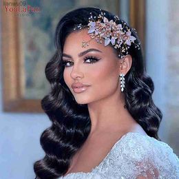 TOPQUEEN HP358 peigne à cheveux de mariage pour mariée alliage fleur coiffure de mariée femme chapeaux accessoires de cheveux princesse pince à cheveux L230704