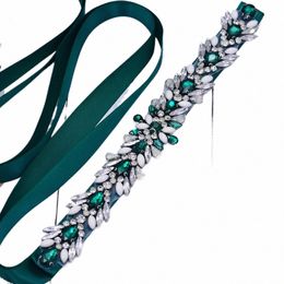 Topqueen Múltiples estilos Cinturón verde con diamantes Accesorios de boda nupcial Rhineste Dres de mujer Fajas de noche S30 k1Ic #