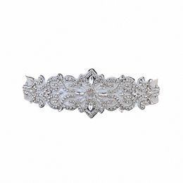 TopQueen S26 Luxe Rhinestes Wedding Dres Belt Women Crystal Applique Decorati Sparkly voor bruid tailleband Bridal S Z5NB#