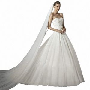 Topqueen V30 Real Photos LG 3M Cathedral Bridal Veil White Ivory Wedding Tulle avec peigne de cheveux pour les femmes Banquet de mariage V82D #