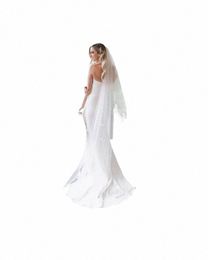 Topqueen V93 Vele de mariage de haute qualité avec 3D FRS Cathedral Mantilla Veil Bridal FRS Bridal Veil Soft Tulle S8ae #