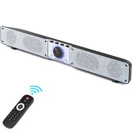 TOPROAD Soundbar 20W Altavoz portátil Bluetooth Inalámbrico Estéreo Subwoofer Altavoces Columna con control remoto Computadora TV PC