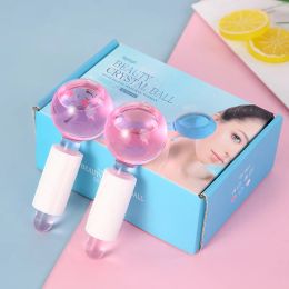 Tops 2 unids/caja terapia de hielo de belleza Bola de masaje Facial globos de compresión fría masajeador Facial de Hockey gafas de cristal bola herramientas para el cuidado de la piel