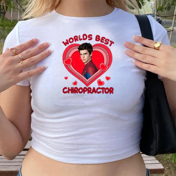 Andrew Garfield World Best Chiropactor Shirt Rétro Peter Parker Crop Baby Tee Y2k No Way Home Superhero Inspired Tee Y2k Tops