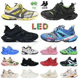 Tops Designer Track 3 3.0 LED Casual schoenen Heren Dames Scarpe Triple wit zwart zilvergroen Tess.s. Gomma lederen trainer nylon bedrukte platform sneakers loafers tennis