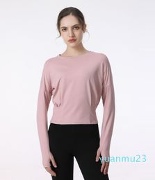 Hauts de Fitness, chemises couvrant les fesses, sweat-shirt super doux, coupe décontractée, automne et hiver, haut pour les déplacements