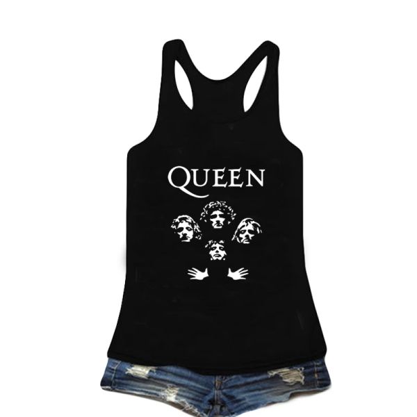 Tops Heavy Metal Queen Band Toqule Top Women Gothic Punk Fashion Fashion Maneveless Racerback Chalecga ropa de chaleco de verano