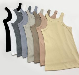 Hauts offre spéciale nouvelles couleurs femme Espera coton côtelé débardeur sans manches col rond grand haut extensible gilet